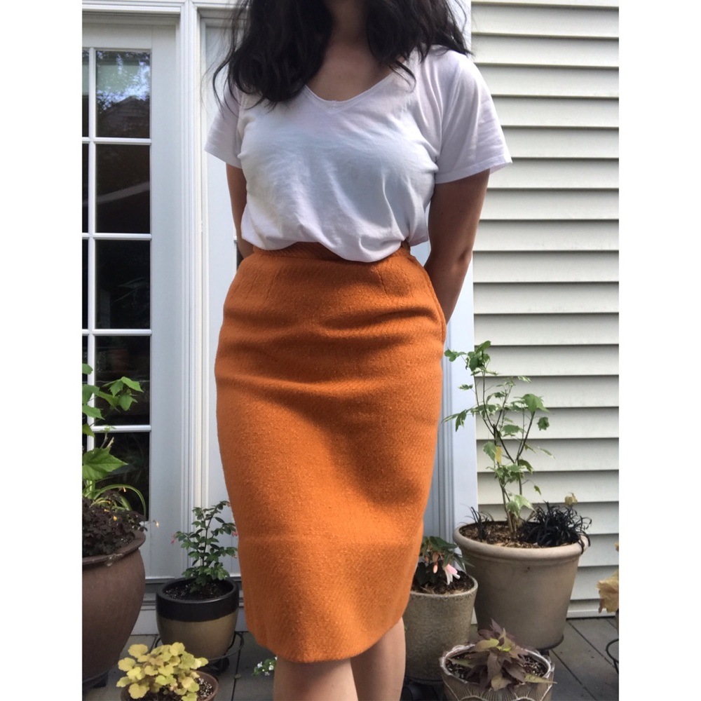 Vintage Wool Pencil Skirt